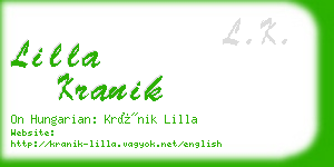 lilla kranik business card